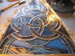 How to make a stained glass window, assembling with lead strips