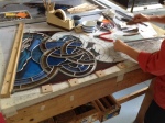 How to make a stained glass window, assembling with lead strips