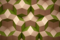 Mathematical art geometry raised 3D Penrose tiling by Debora Coombs & Duane Bailey at Williams College